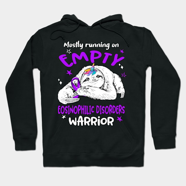 Mostly running on Empty Eosinophilic Disorders Warrior Hoodie by ThePassion99